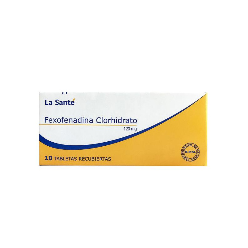 FEXOFENADINA CLORHIDRATO 120MG 10 TBS LS FEXOFENADINA FEXOFENADINA CLORHIDRATO 120MG 10 TBS LS FEXOFENADINA