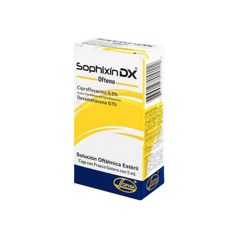 SOPHIXIN DX OFTENO 0.1% 0.3% 5 ML. DEXAMETASONA-CIPROFLOXACI