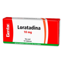 LORATADINA 10 MG 10 TABLETAS GF LORATADINA