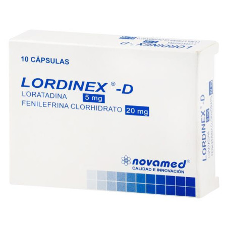 LORDINEX D 10 CAP (LORATADINA PSEUDOEFEDRINA)