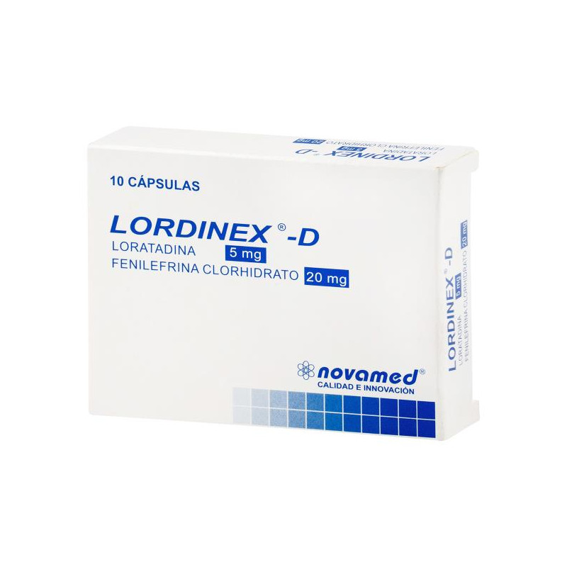 LORDINEX D 10 CAP (LORATADINA PSEUDOEFEDRINA)
