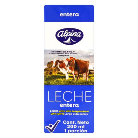 LECHE ALPINA ENTERA 200 ML