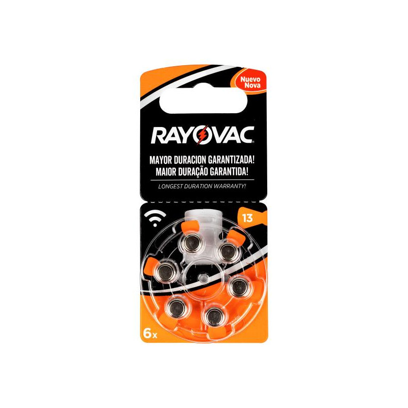 PILA AUDICION RAYOVAC TAMANO 13 X 6 UDS PILAS