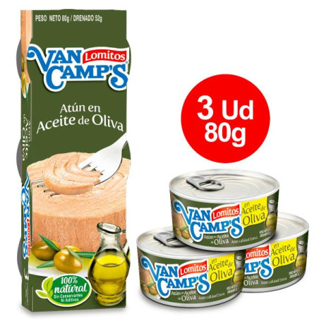ATUN ACEITE OLIVAS VAN CAMPS 80 GR 3 UDS OTROS ALIMENTOS 
