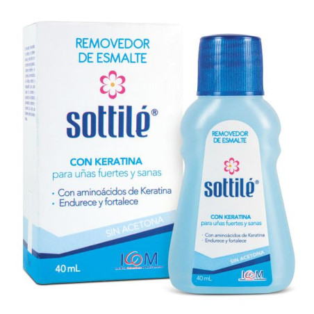 REMOVEDOR SOTTILE KERATINA 40 ML REMOV. ESMALTE