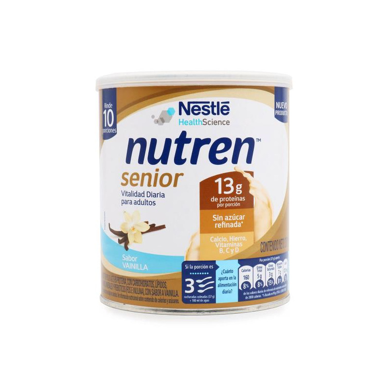 NUTREN SENIOR POLVO VAINILLA 370 GR EXC 