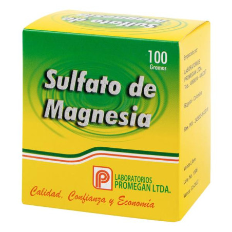 SULFATO DE MAGNESIA 100 GR PROMEGAN SULFATO DE MAGNESIA