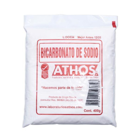 BICARBONATO DE SODA 400 GR ATHOS BICARBONATO DE SODIO