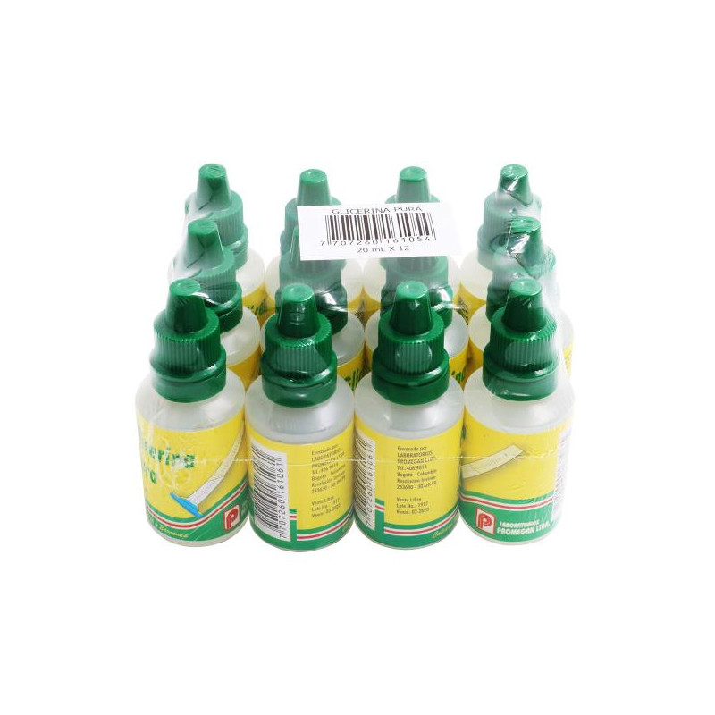 GLICERINA PURA 12 UDS 20 ML PROMEGAN GLICERINA