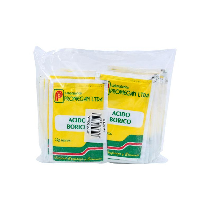 ACIDO BORICO 25 SBS 12 GR PROMEGAN ACIDO BORICO