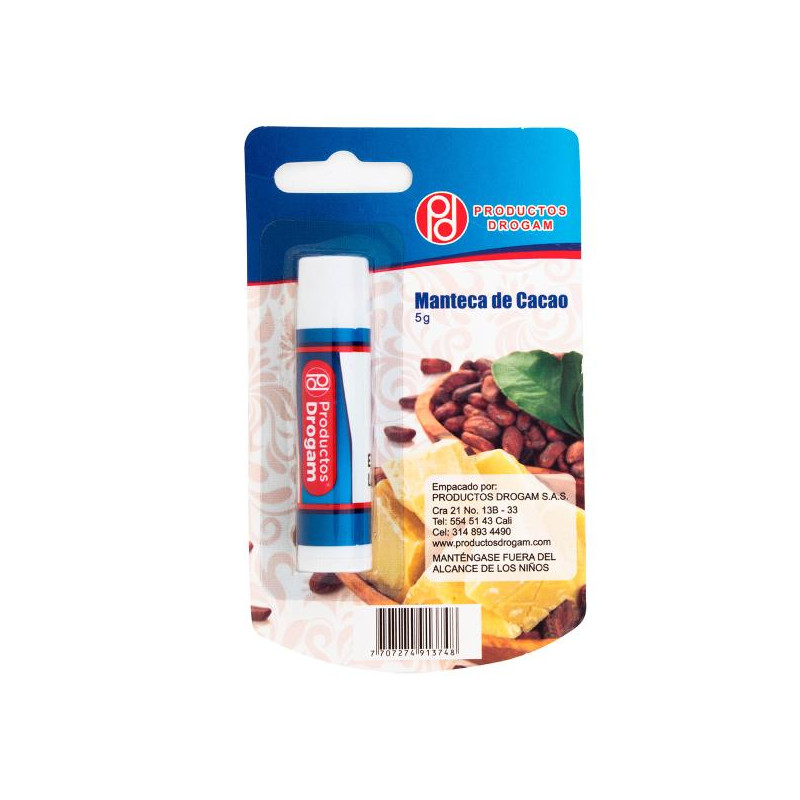 MANTECA CACAO 5 GR DROGAM MANTECA DE CACAO 