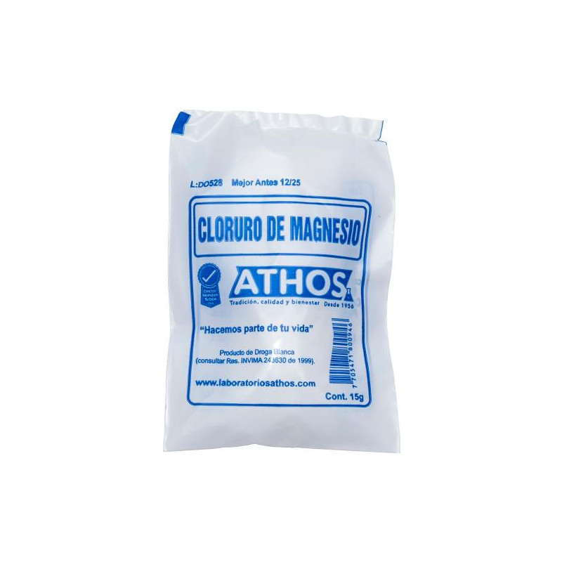 CLORURO DE MAGNESIO 15 GR 30 SBS ATHOS CLORURO DE MAGNESIO