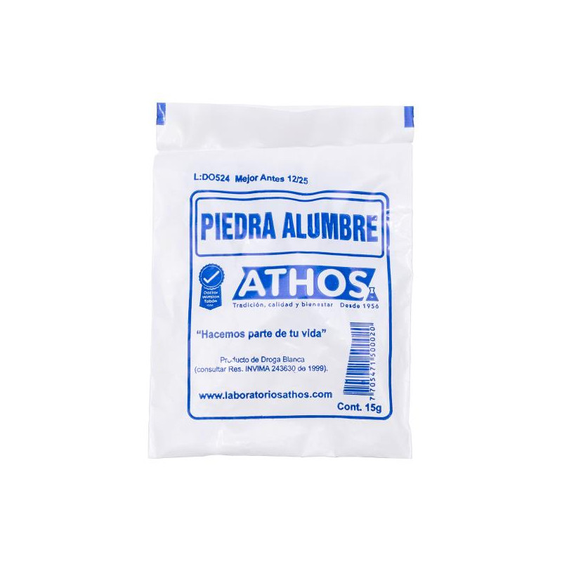 PIEDRA ALUMBRE 15 GR 30 SBS ATHOS ALUMBRE