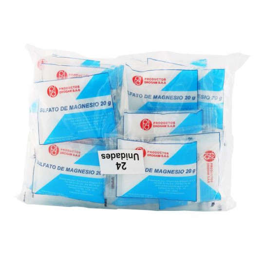 SULFATO DE MAGNESIO 20 GR 24 SBS DROGAM SULFATO DE MAGNESIA SULFATO DE MAGNESIO 20 GR 24 SBS DROGAM SULFATO DE MAGNESIA