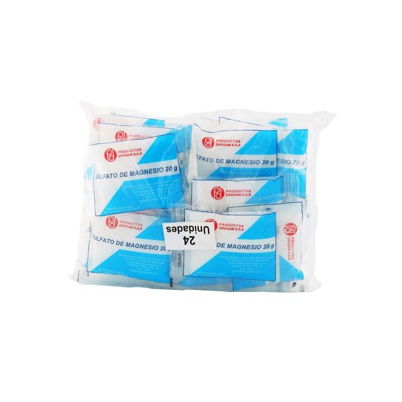 SULFATO DE MAGNESIO 20 GR 24 SBS DROGAM SULFATO DE MAGNESIA SULFATO DE MAGNESIO 20 GR 24 SBS DROGAM SULFATO DE MAGNESIA