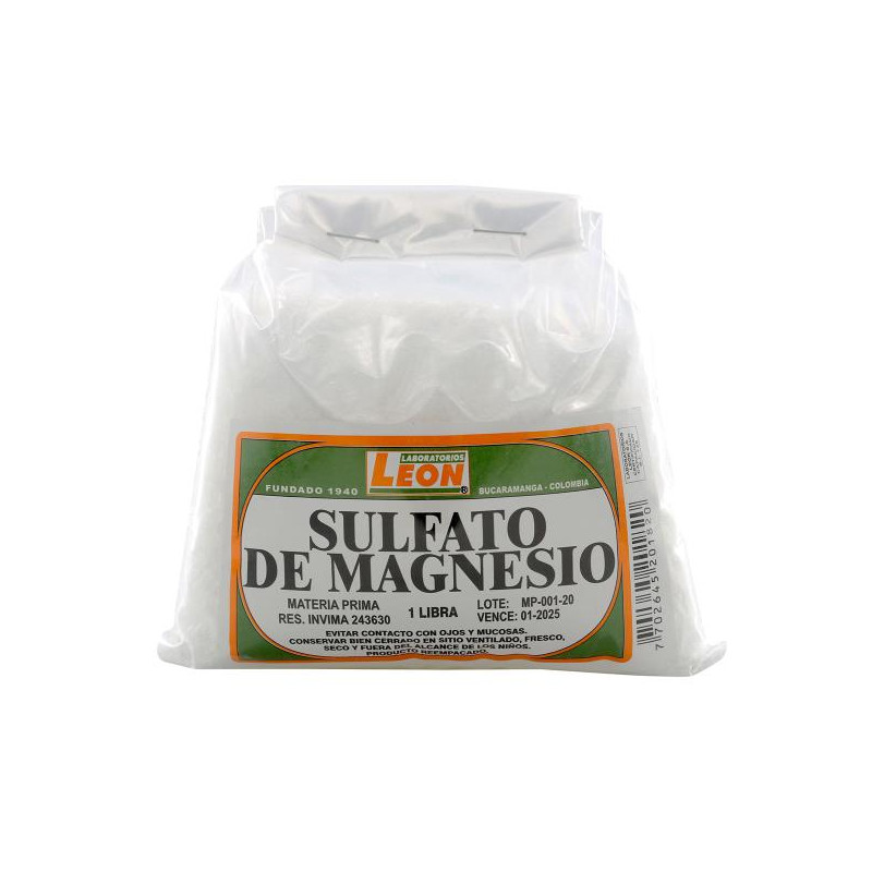 SULFATO DE MAGNESIA 500 GR LEON SULFATO DE MAGNESIA 500 GR LEON