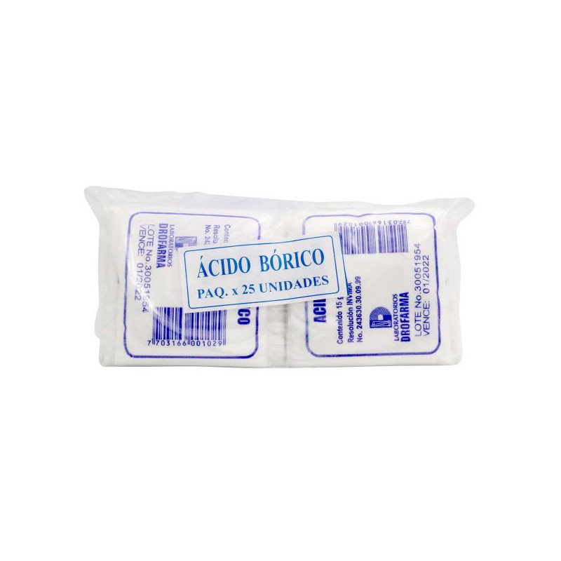 ACIDO BORICO 15 GR 25 SBS DROFARMA ACIDO BORICO