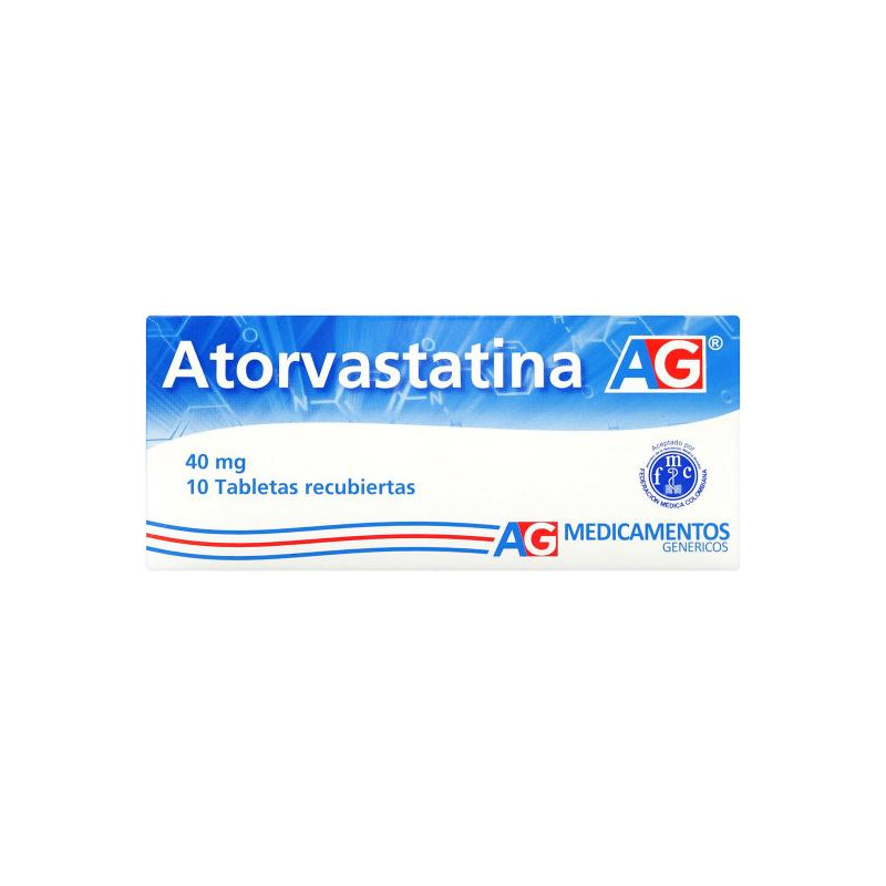 ATORVASTATINA 40 MG 10 TABLETAS AG ATORVASTATINA 