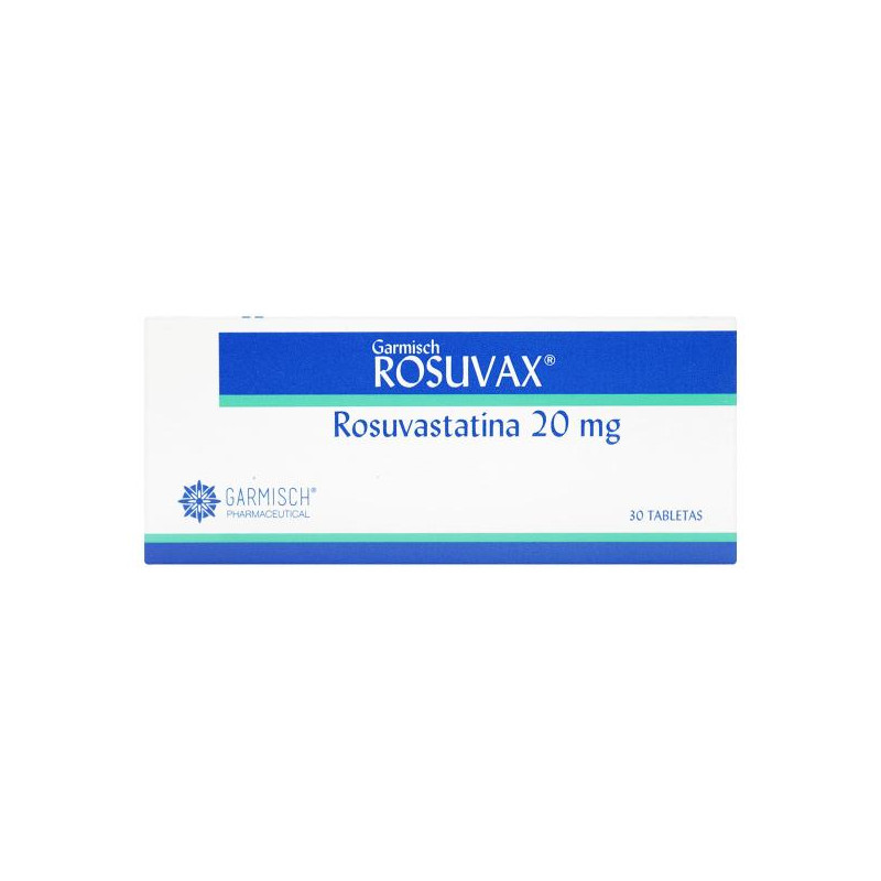 ROSUVAX 20 MG 30 TABLETAS ROSUVASTATINA 