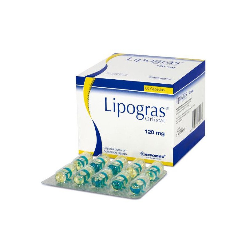 LIPOGRAS 120 MG 60 CAPSULAS (A)(PB) ORLISTAT