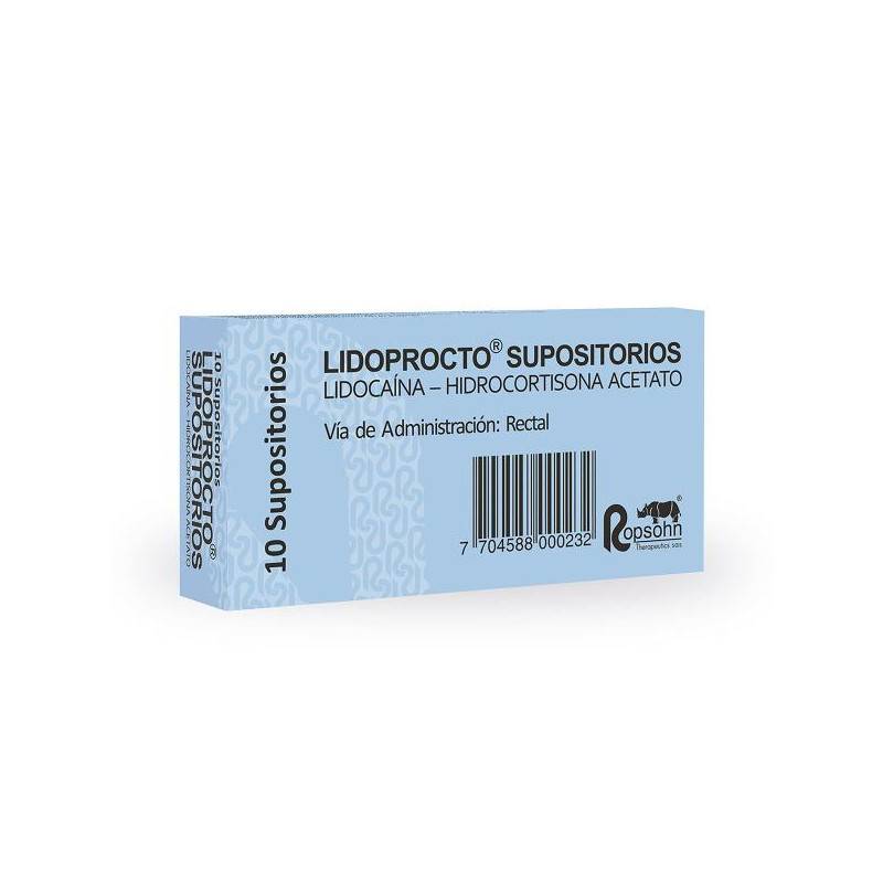 LIDOPROCTO 10 SUPOSITORIOS LIDOCAINA-HIDROCORTISONA