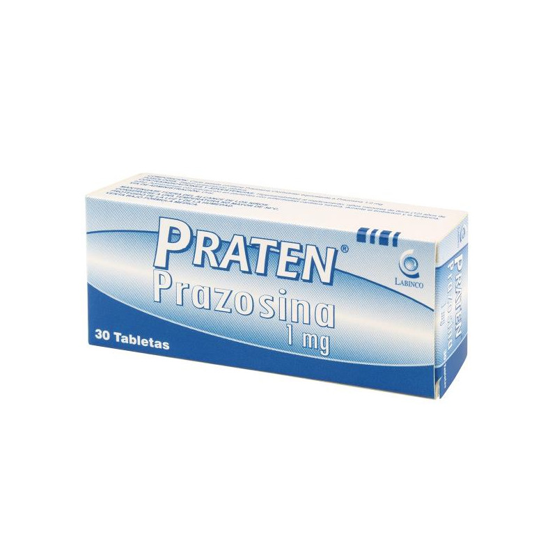 PRATEN 1 MG 30 TABLETAS PRAZOSINA
