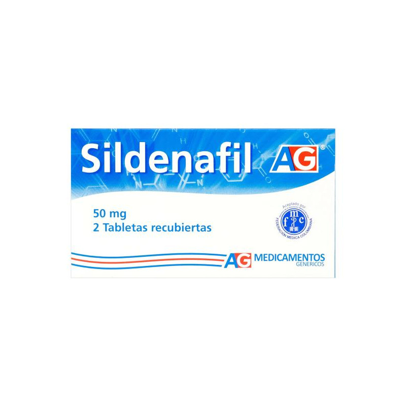 SILDENAFIL 50 MG 2 TABLETAS AG SILDENAFIL SILDENAFIL 50 MG 2 TABLETAS AG SILDENAFIL