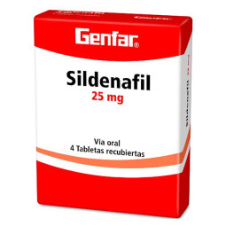 SILDENAFIL 25 MG 4 TABLETAS GF SILDENAFIL