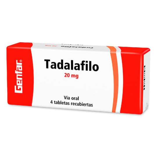 TADALAFILO 20 MG 4 COMPRIMIDOS GF TADALAFIL 