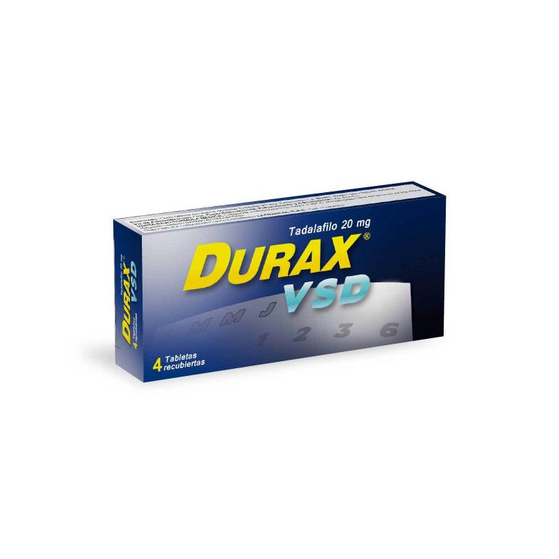 DURAX VSD 20 MG 4 TBS TADALAFIL 