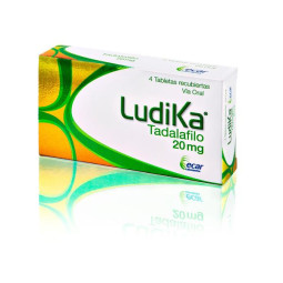 LUDIKA TADALAFILO 20 MG 4 TABLETAS TADALAFIL