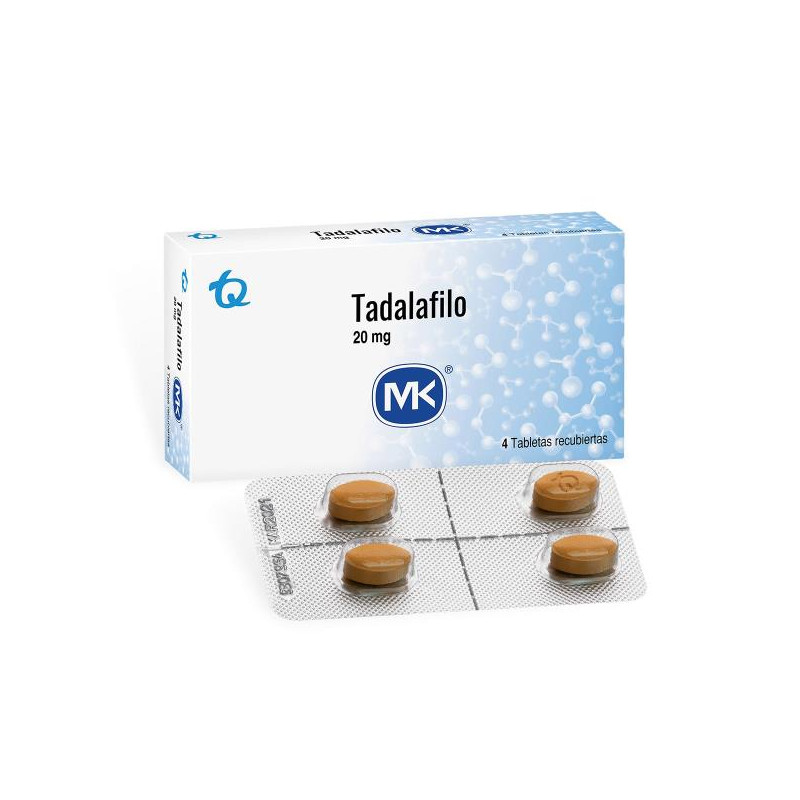 TADALAFILO 20 MG 4 TABLETAS MK TADALAFIL