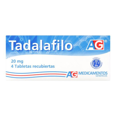 TADALAFILO 20 MG 4 TABLETAS AG TADALAFIL 