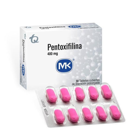 PENTOXIFILINA LP 400 MG 30 TABLETAS MK PENTOXIFILINA