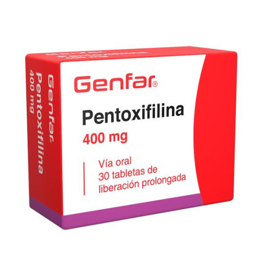 PENTOXIFILINA 400 MG 30 TABLETAS GF PENTOXIFILINA