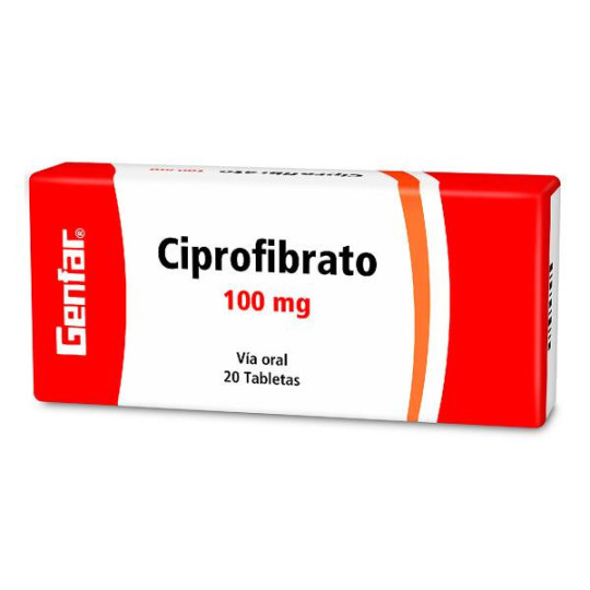 CIPROFIBRATO 100 MG 20 TABLETAS GF CIPROFIBRATO