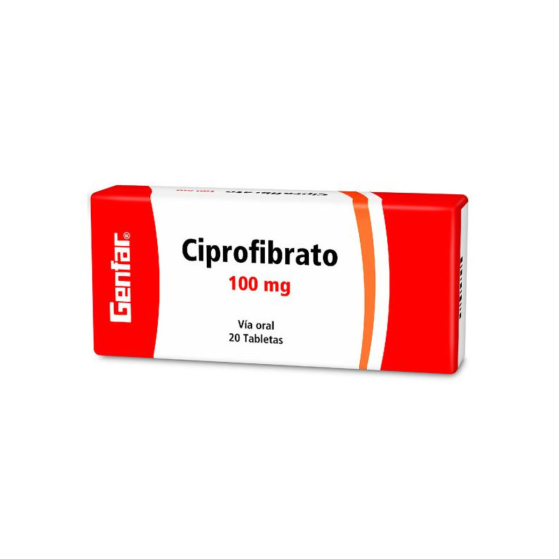 CIPROFIBRATO 100 MG 20 TABLETAS GF CIPROFIBRATO