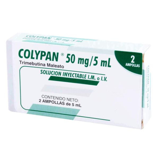 COLYPAN 50 MG /5ML 2 AMPOLLAS (R) TRIMEBUTINA (SAV) COLYPAN 50 MG /5ML 2 AMPOLLAS (R) TRIMEBUTINA (SAV)