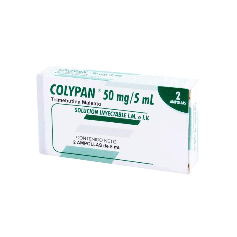 COLYPAN 50 MG /5ML 2 AMPOLLAS (R) TRIMEBUTINA (SAV) COLYPAN 50 MG /5ML 2 AMPOLLAS (R) TRIMEBUTINA (SAV)