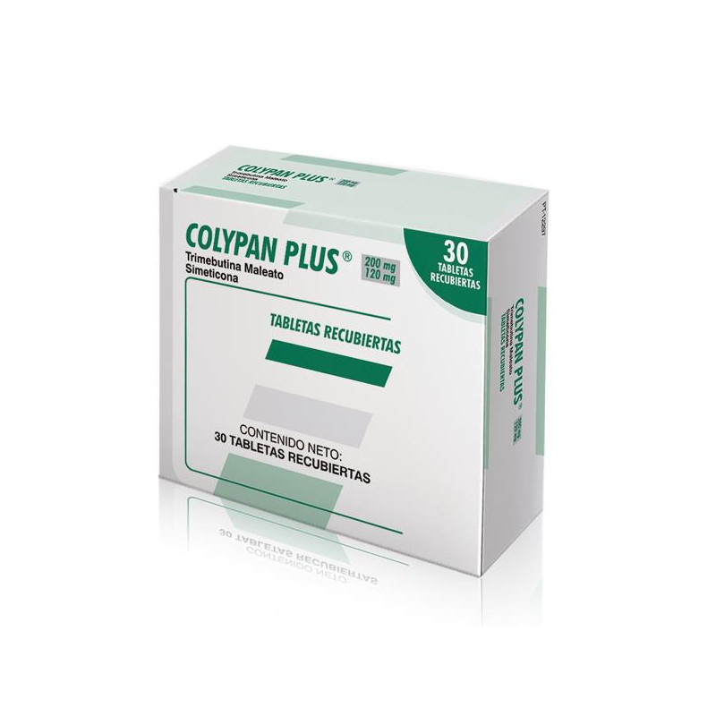 COLYPAN PLUS 200/120 MG 30 TBS (A)(DA) TRIMEBUTINA-SIMETICONA