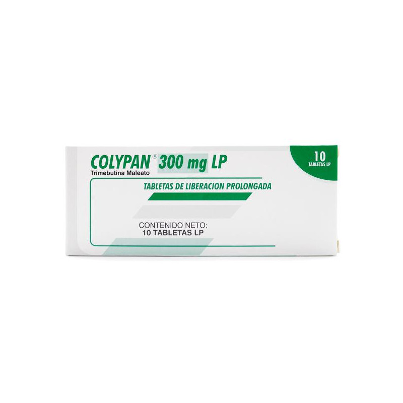 COLYPAN 300 MG 10 TABLETAS TRIMEBUTINA COLYPAN 300 MG 10 TABLETAS TRIMEBUTINA