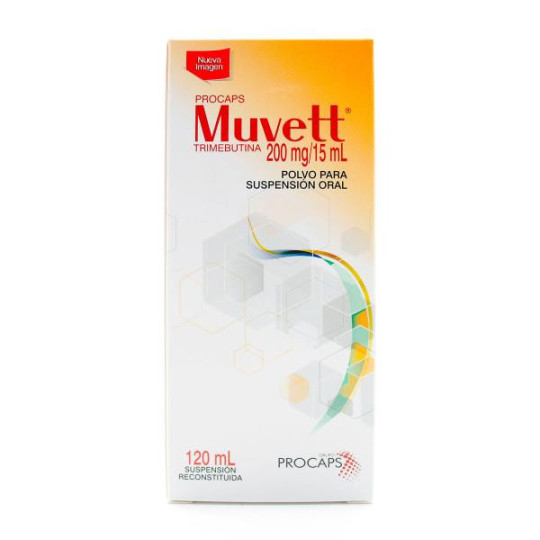 MUVETT 200 MG SUSPENSION 120 ML (DA) TRIMEBUTINA MUVETT 200 MG SUSPENSION 120 ML (DA) TRIMEBUTINA