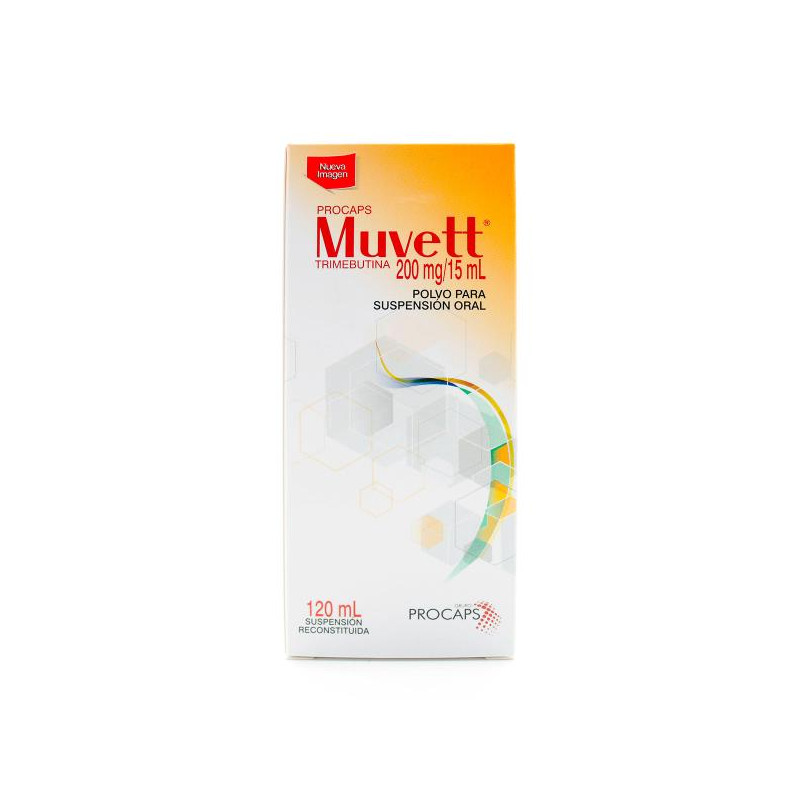 MUVETT 200 MG SUSPENSION 120 ML (DA) TRIMEBUTINA MUVETT 200 MG SUSPENSION 120 ML (DA) TRIMEBUTINA