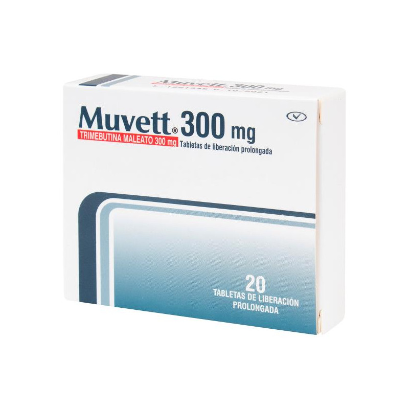 MUVETT 300 MG 20 TABLETAS (DA)(A) TRIMEBUTINA MUVETT 300 MG 20 TABLETAS (DA)(A) TRIMEBUTINA