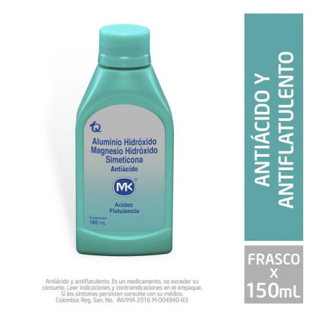 HIDROXIDO ALUMINIO SIMETICONA 150 ML MK SIMETICONA-HIDROXIDO ALUMINIO