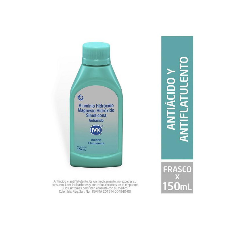 HIDROXIDO ALUMINIO SIMETICONA 150 ML MK SIMETICONA-HIDROXIDO ALUMINIO