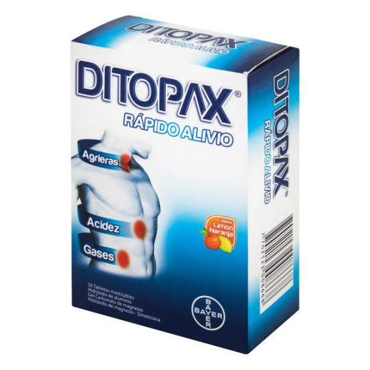 DITOPAX 50 TABLETAS SIMETICONA-HIDROXIDO ALUMINIO- MAGNESIO