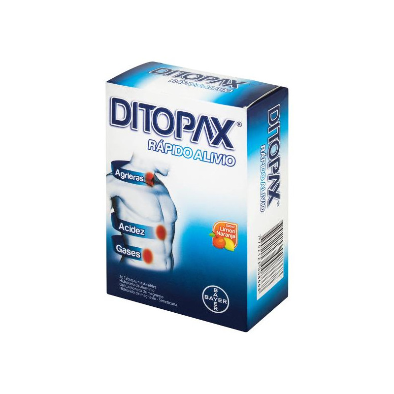 DITOPAX 50 TABLETAS SIMETICONA-HIDROXIDO ALUMINIO- MAGNESIO