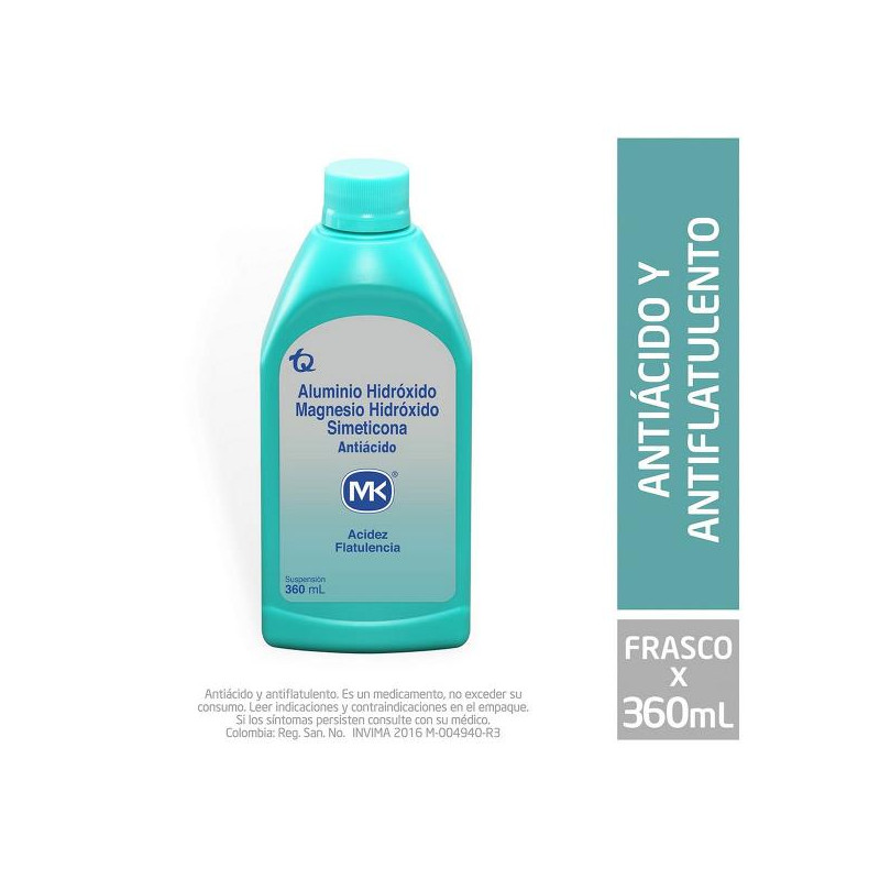 HIDROXIDO ALUMINIO SIMETICONA 360 ML MK SIMETICONA-HIDROXIDO ALUMINIO
