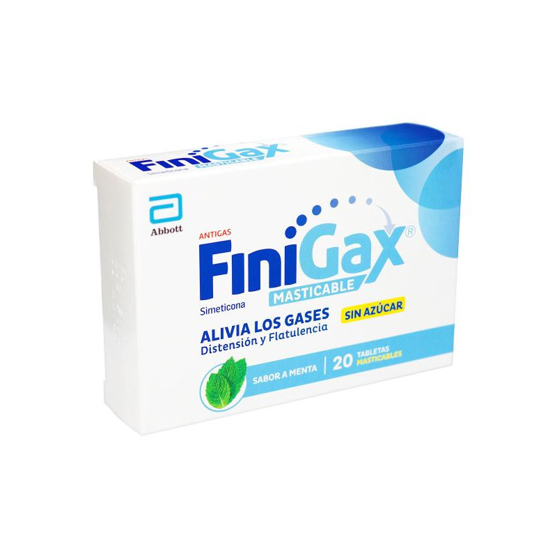 FINIGAX MASTICABLE MENTA 20 TABLETAS SIMETICONA 